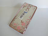 Чохол бампер із рожевими стразами та квітами Xiaomi redmi Note 4x, фото 8