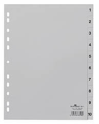 Роздільники пластикові 1-10 формату A4 DURABLE