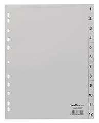 Роздільники пластикові 1-12 формату A4 DURABLE