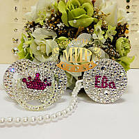 Саме набір зі стразами пипка + тримач