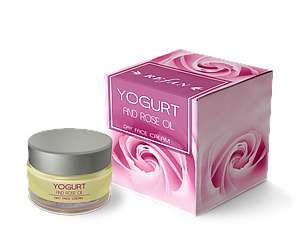 Денний крем для обличчя " Йогурт і олія троянди"