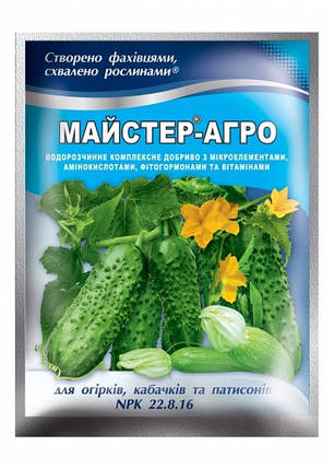 Добриво Майстер Агро для огірків, кабачків та патисонів 100 г, Кіссон, фото 1