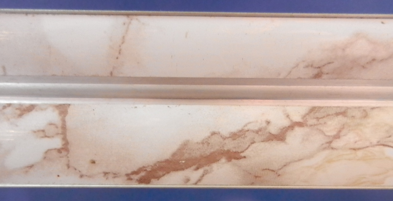 Карниз алюмінієвий 1,5 м, світлий мармур, фото 1