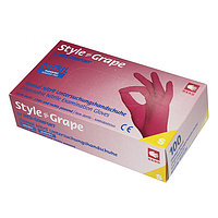 Перчатки нитриловые без пудры STYLE COLOR GRAPE XS (50 пар)