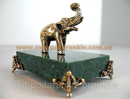 Оригінальний сувенір, бронзова статуетка Слон, фото 2