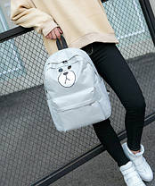 Шкільний тканинний рюкзак ведмедик, фото 3