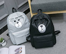 Шкільний тканинний рюкзак ведмедик, фото 4