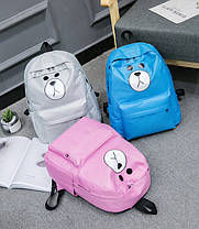 Шкільний тканинний рюкзак ведмедик, фото 5