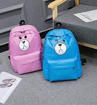 Шкільний тканинний рюкзак ведмедик, фото 2