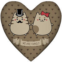 Подушка серце We are family 37x37 см (4PS_15L038)