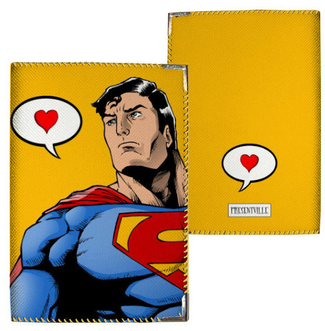 Обкладинка на паспорт Superman на желтом фоне (тканина), фото 1