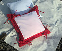 Подушка с накладкой для сублимации, размер 35х35 цвет красный