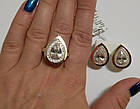 Кольцо женское серебряное с золотом и цирконием Констанция, фото 3