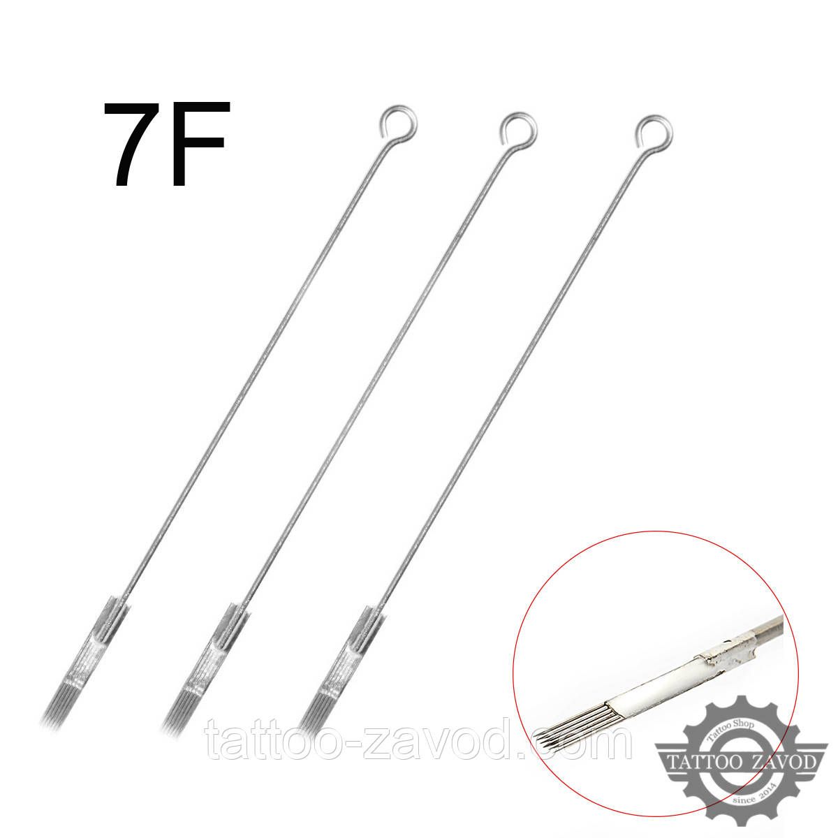 Голки для тату стерильні 7F (Flat)