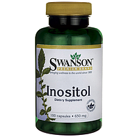 Інозитол, Inositol, Swanson, 650 мг, 100 капсул