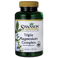 Потрійний комплекс Магнію, Triple Magnesium Complex, Swanson, 400 мг, 100 капсул