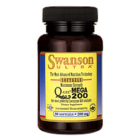 Q-Gel Mega 200, Swanson, 200 мг, 30 капсул