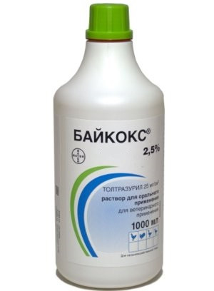Байкокс оральний 2,5% 1 л