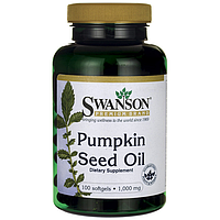 Pumpkin Seed Oil, Swanson, 1.000 мг, 100 капсул