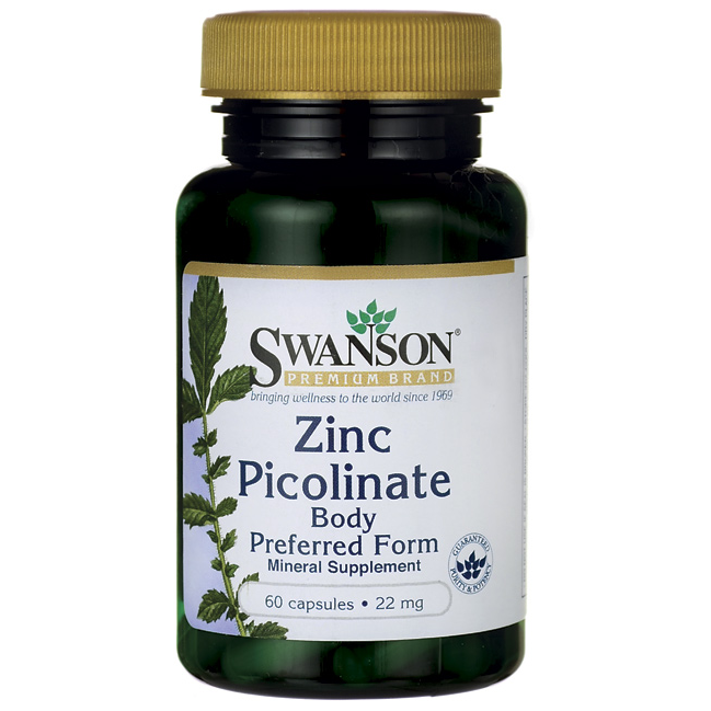 Купить Цинк Пиколинат Zinc Picolinate Body Preferred Form Swanson 22 мг ...
