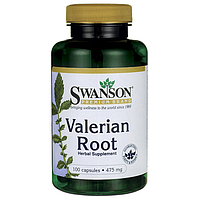 Корень Валерианы, Valerian Root, Swanson, 475 мг, 100 капсул