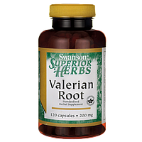 Корень Валериана, Valerian Root (Standardized), Swanson, 200 мг, 120 капсул