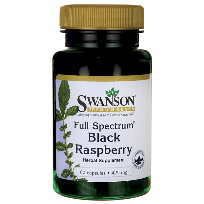 Чорна Малина, Full Spectrum Black Raspberry, Swanson, 425 мг, 60 капсул