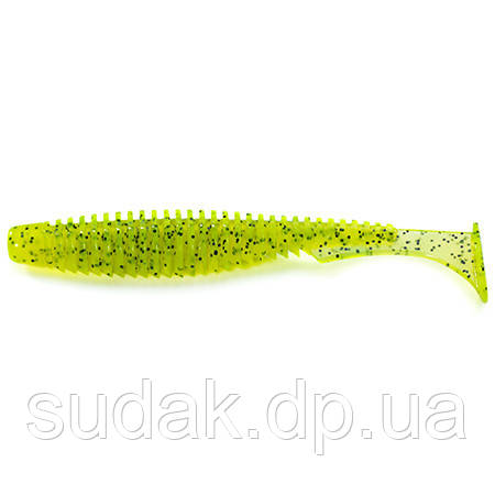 Силікон FISH UP U-Shad 2.5"- #055 - Chartreuse/Black