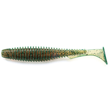 Силикон FISH UP U-Shad 4"- #017 -Motor Oil Pepper, фото 1