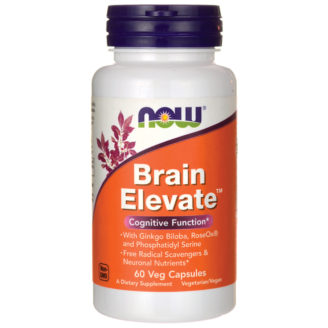 Комплекс для підтримки мозку, Brain Elevate, Now Foods, 60 вегетаріанських капсул