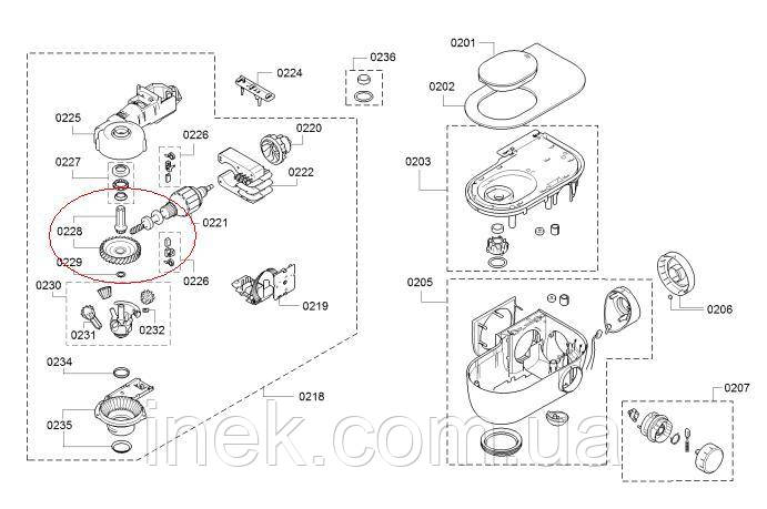 Шестірня редуктора кухонного комбайна Bosch 00622182 - фото 6 - id-p592739143