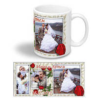 Керамическая чашка на свадьбу "Влюбленные"