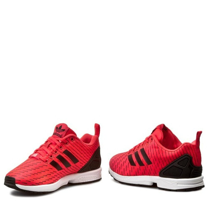 Кроссовки мужские adidas ZX Flux S75528 (красные с черным, повседневные, текстильный верх, бренд адидас) - фото 2 - id-p505537542