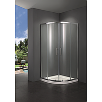 РУШОВА КАБІНА 100х100х190 PRIMERA FRAME SHQР51106, скло матове, рифлене