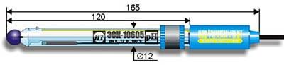 Комбінований pH-електрод ЕСК-10605 з вбудованим термодатчиком