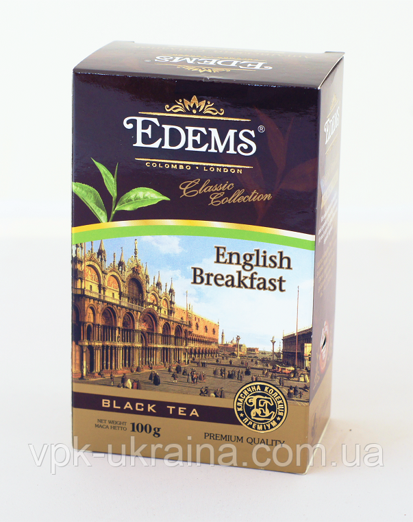 Чорний листовий чай «Edems English Breakfast» (100г)