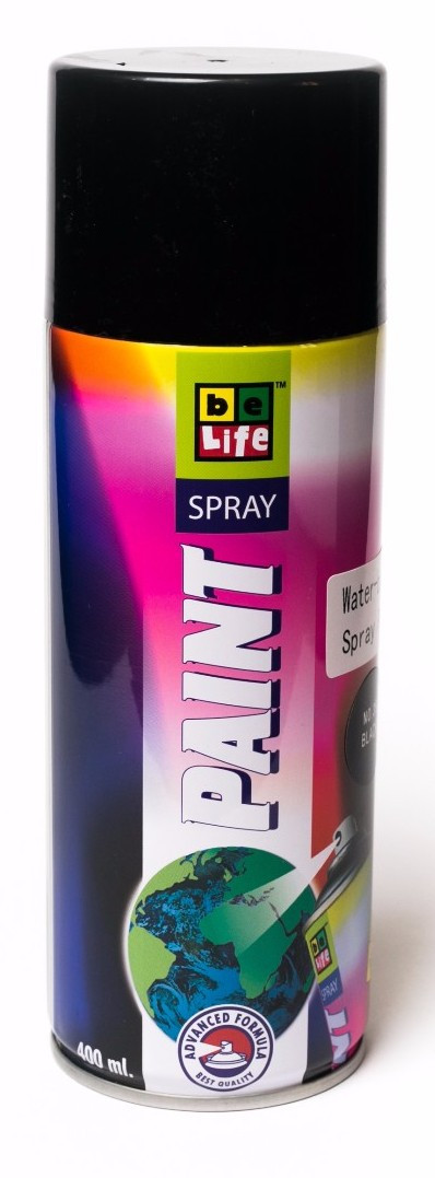 Аэрозольная Краска на Водной Основе BeLife 400мл. (39 Черная) — Купить ...