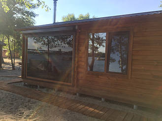 Деревянная баня нашего производства на базе "Бухта Афины" в Кременчуге 2