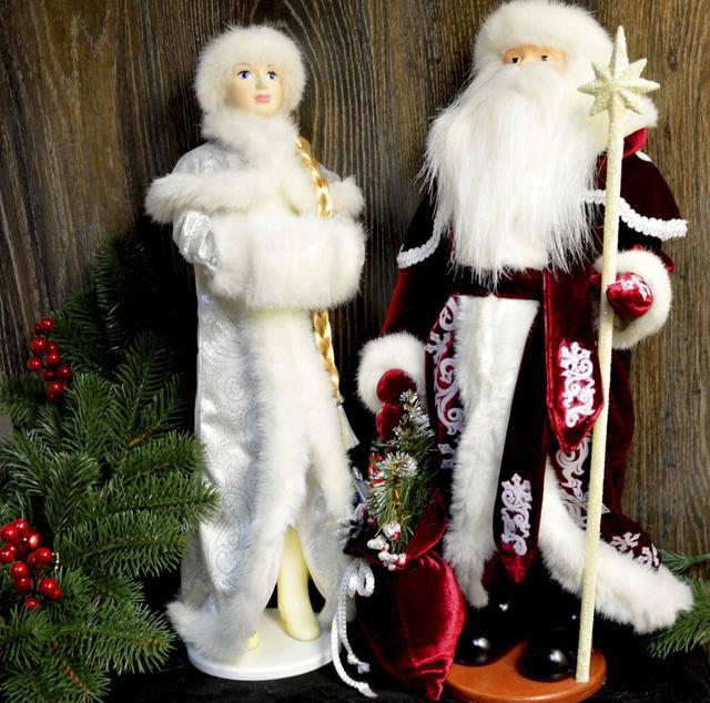 Дед Мороз и Снегурочка ручной работы станут отличным дополнение к любой новогодней елке. Дед Мороз и Снегурочка под елку.