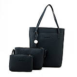 Жіноча сумка в наборі 3в1 + міні сумочка і клатч рудий, фото 2