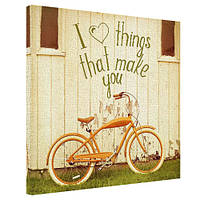 Картина на полотні I love things that make you 50x50 см (H5050_16L016)