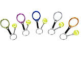 Брелок у вигляді тенісної ракетки з м'ячем (колір випадковий) метал SKU0000840, фото 2