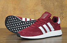Мужские кроссовки AD Iniki Runner Boost Mystery Burgundy. ТОП Реплика ААА класса., фото 3