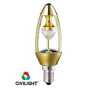 Новинка! Светодиодная лампа Civilight Diamond Gold candle
