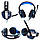 Навушники ігрові Gaming Beexcellent Headset GM-2 з мікрофоном та підсвіткою Blue, фото 4