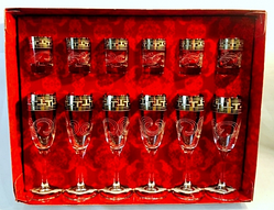 Набір келихів для шампанського + складка Грецький візерунок 1687/837 12 шт.