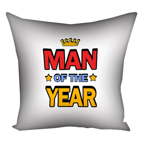 Подушка габардинова з принтом Man of the year 50x50 (5P_MAN007)