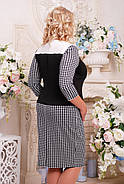 Жіноче прямий, прилеглий плаття Лідія колір чорний розмір 52-62 / великі розміри, фото 2