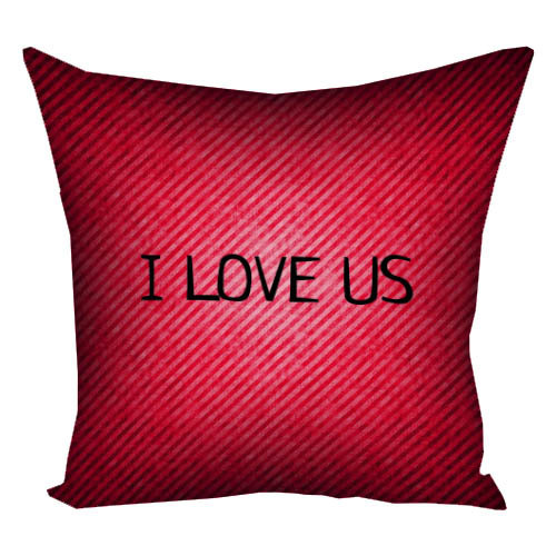 Подушка габардинова з принтом I love us 50x50 см (5P_15L027)