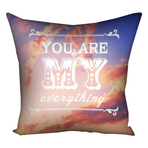 Подушка габардинова з принтом You are my everything 50x50 см (5P_LP230)